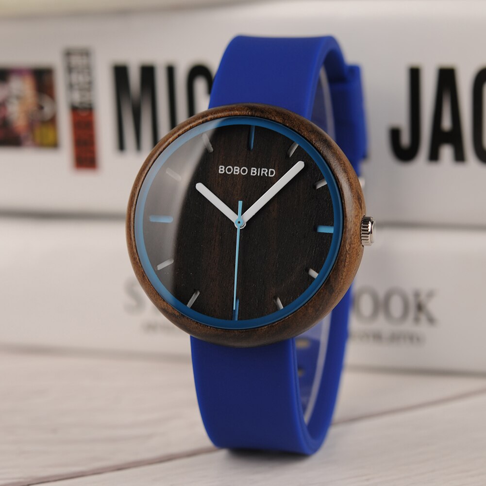 Bobo Vogel Mode Vrouwen Horloges 2022 Romantische Ronde Dames Quartz Jurk Horloge Kleurrijke Siliconen Dames Horloges Dro