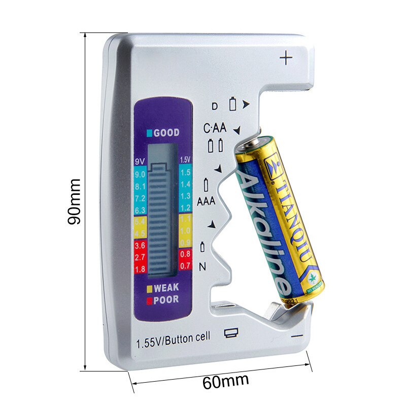 Digital Battery Tester Electricity Dry Battery Capacity Tester Measurable Battery Type 5/7 9V Battery Rechargeable Battery