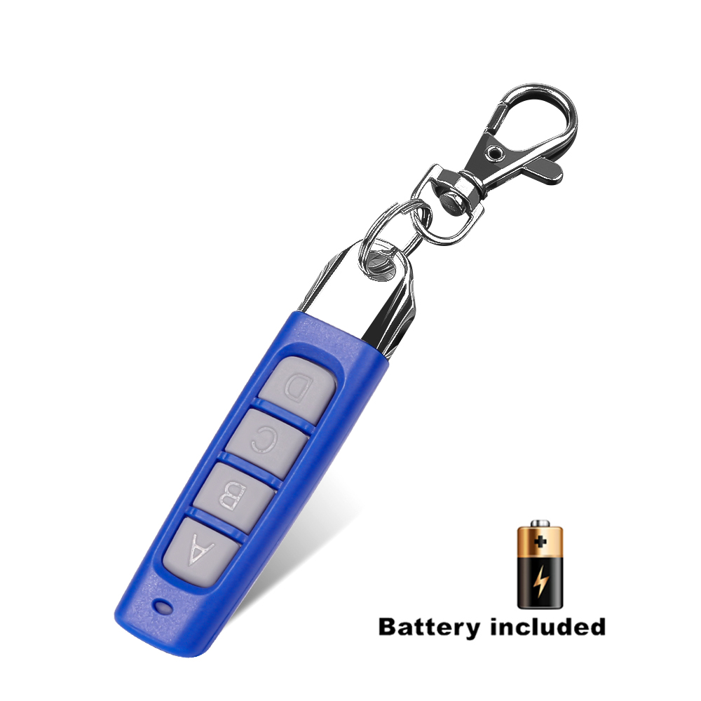 433MHz Door Remote Control Universal 4 Button Copy Garage Remote Control Cloning Electric Gate Remote Controller Duplicator Key: black