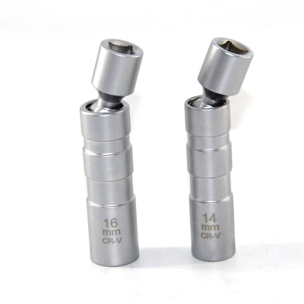 2 stk tændrørs slingre fatning 3/8in.  drev 95l 12 punkt crv topnøgle 14mm 16mm