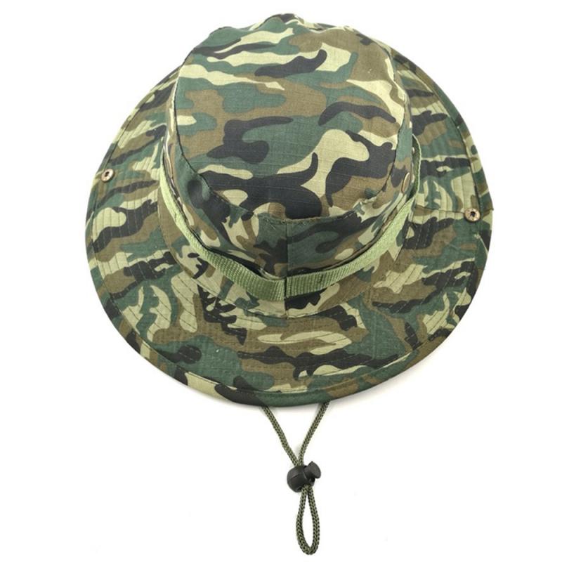 Outdoor Camouflage Emmer Hoeden Jungle Camo Visser Hoed Met Brede Rand Zon Vissen Emmer Hoed Camping Caps Katoen Caps: 9