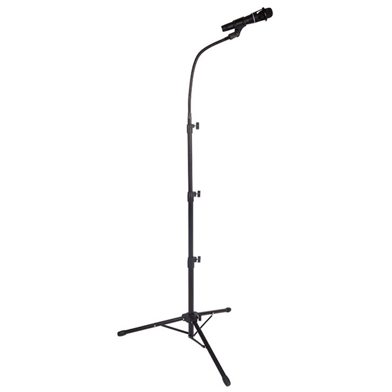 -1 Set Height-Adjustable Microphone Stand, Stage Hosting Microphone Stand, Floor Tripod Gooseneck Microphone Stand