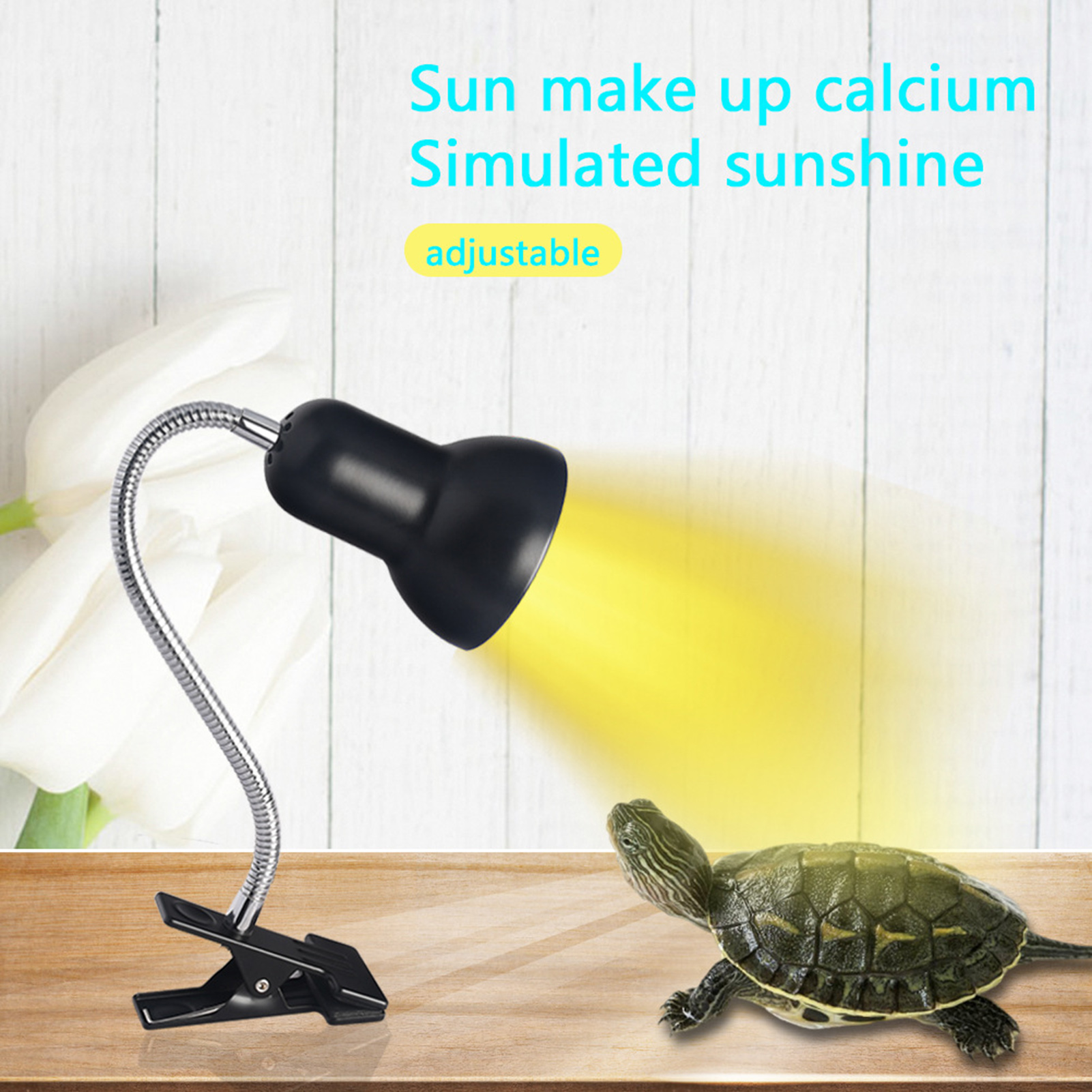 Lámparas UVA UVB de 50W y 70W para acuario, luz trasera de calor para tortugas, reptiles, mascotas, solarium de calcio