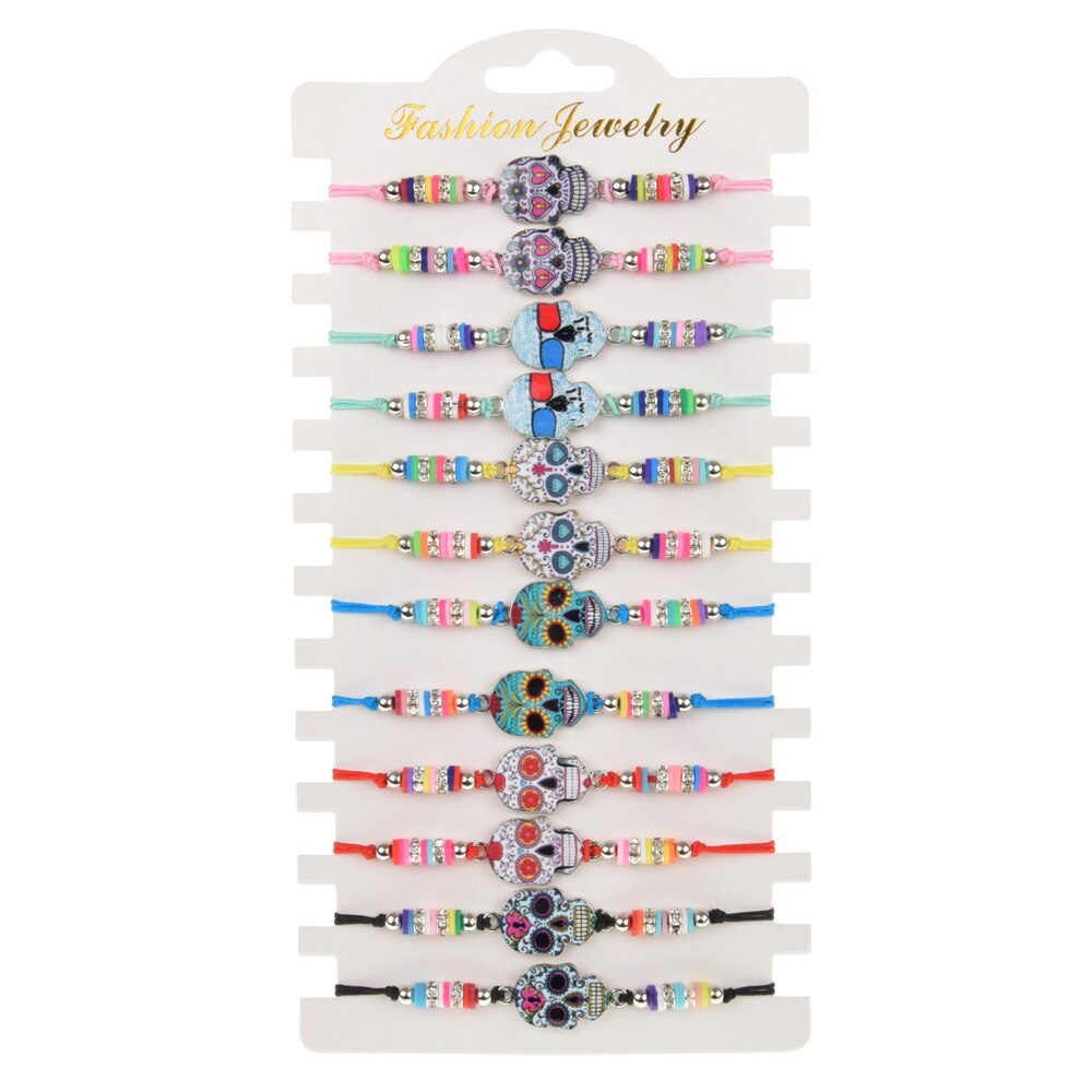 Boheemse set van 12 vlinderschedels met sterbedels en gevlochten armbanden voor vrouwen met verstelbare touwketting en yoga-enkelbandjes in de vorm van een boze oog.