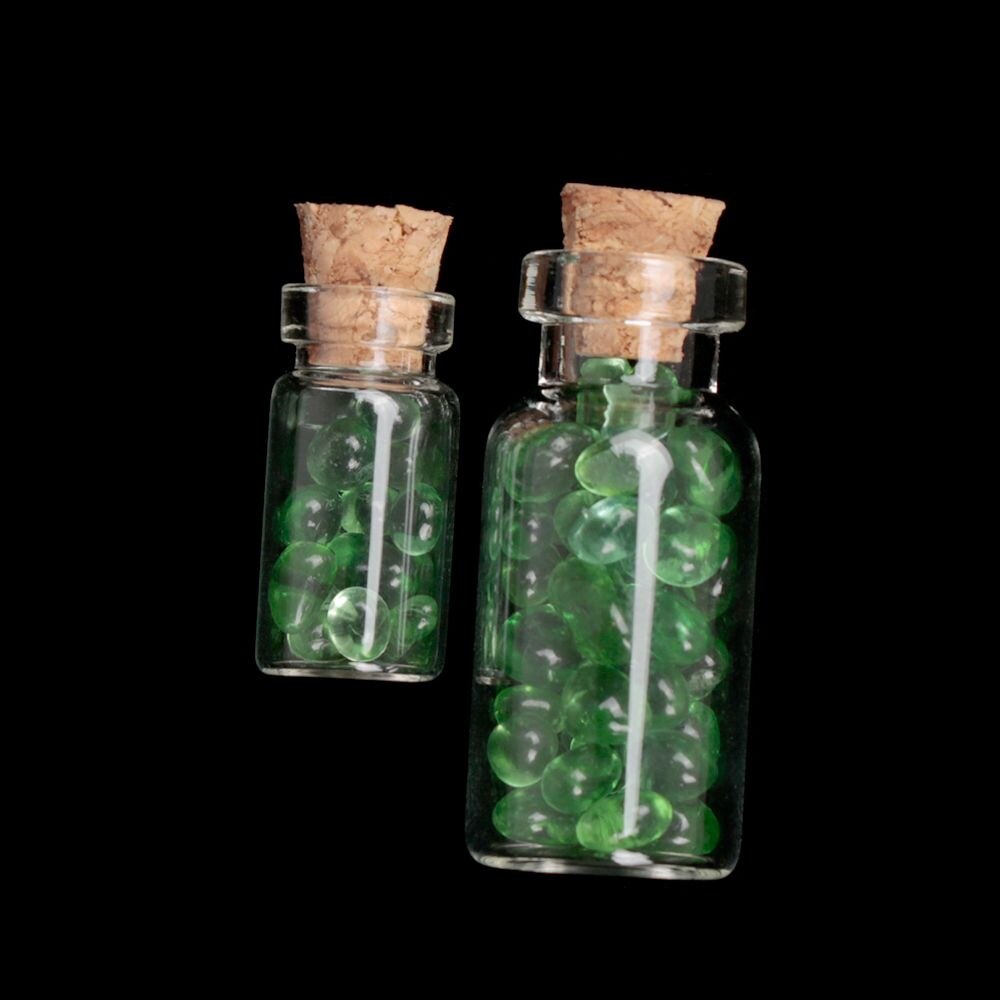 10 pièces 1-20ml petite bouteille en verre vide fantaisie souhaitant avec bouchons bouchon pour bricolage souhait Message échantillon récipient de parfum