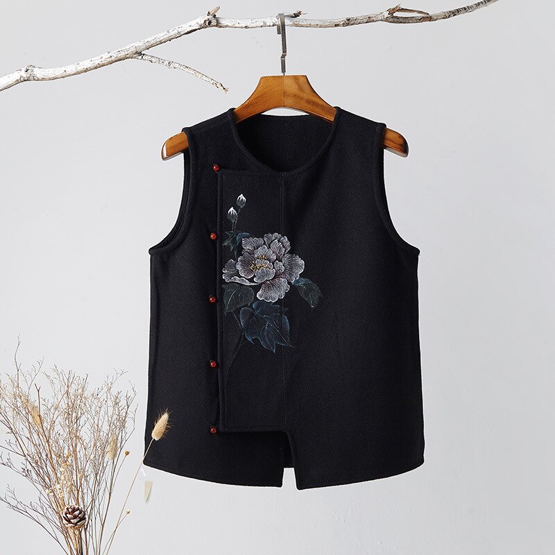 Qipao – gilet sans manches pour femmes, vêtement traditionnel chinois rétro, orientale, décontracté, Tang, Hanfu