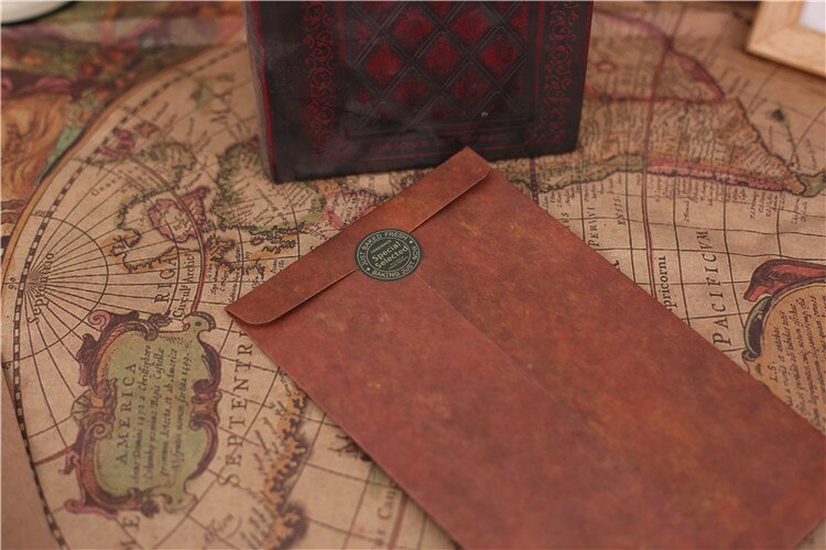 Vintage Envelope Card Packaging Paper Bag Brown Kraft Paper Envelope: Brown 12 and 20