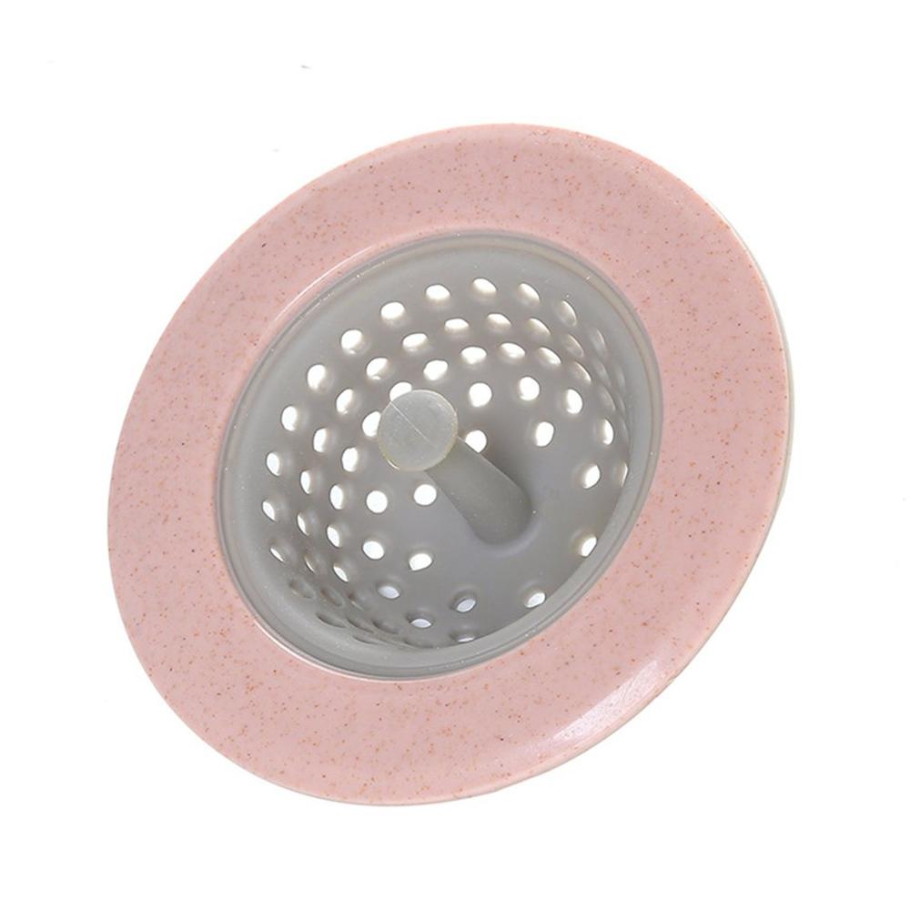 Silicone évier crépines égout sortie filtre égout Drain passoire à cheveux salle de bain nettoyage cuisine Gadgets accessoires: pink