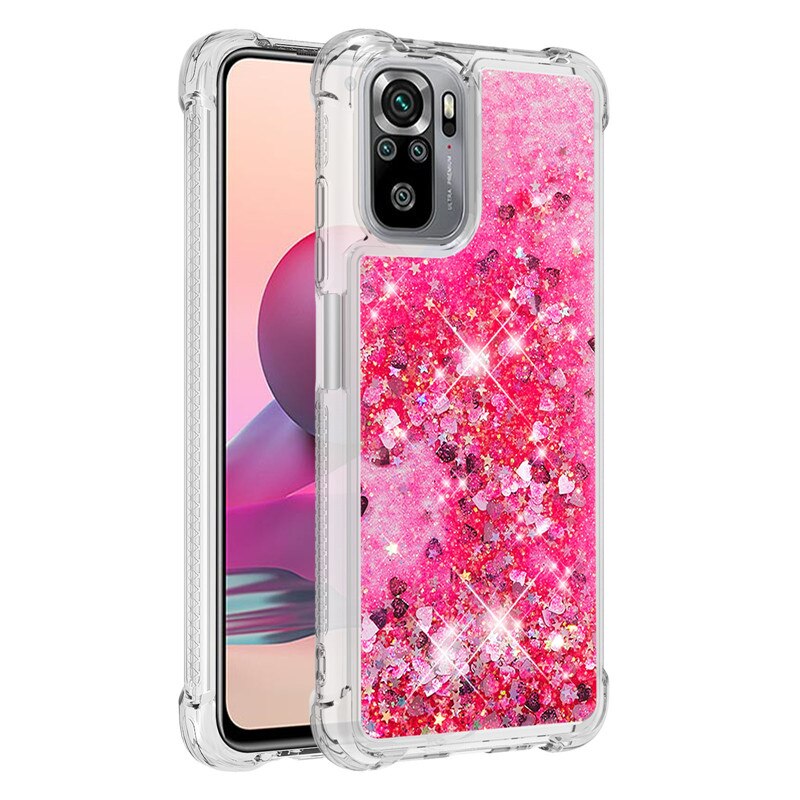 Dla Redmi uwaga 10 S przypadku mody Quicksand Glitter ciecz skrzynka dla Xiaomi Redmi uwaga 10 S telefon pokrywa Redmi Note10s 10 S Coque: Redmi Note 10 4G / B1