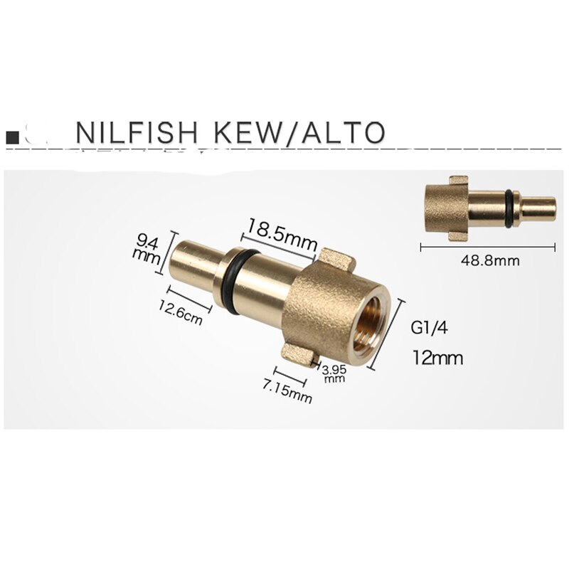 Gs hogedrukreiniger adapter voor sproeikop schuimgenerator pistool zeepschuimer voor nilfisk/kew/alto
