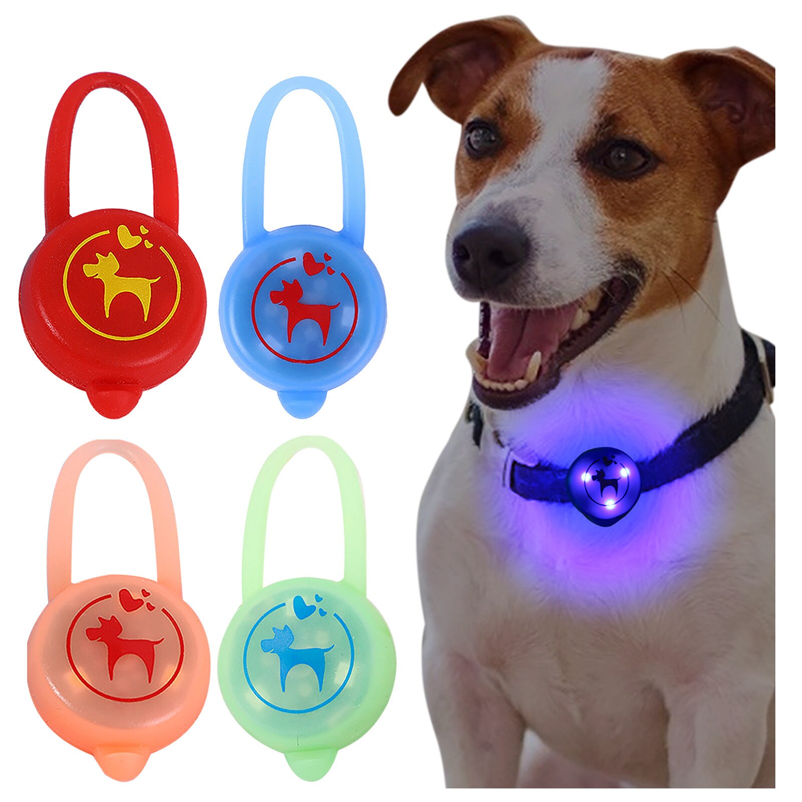Collar de silicona para perro, luz Led nocturna, resistente al agua, arnés estroboscópico de seguridad para mascotas, luces para caminar