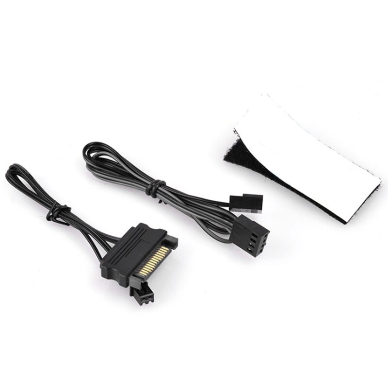 DEEPCOOL 1 to 10 4Pin PWM Cooling Fan Hub Splitter Cable,Powered By SATA Interface,with LED Indicator,Mounting Sticker