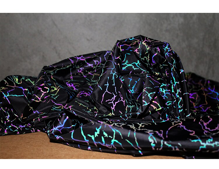 Lightning Pattern Light Reflecting Fabric Iridescent functional colorful Fabric CG056