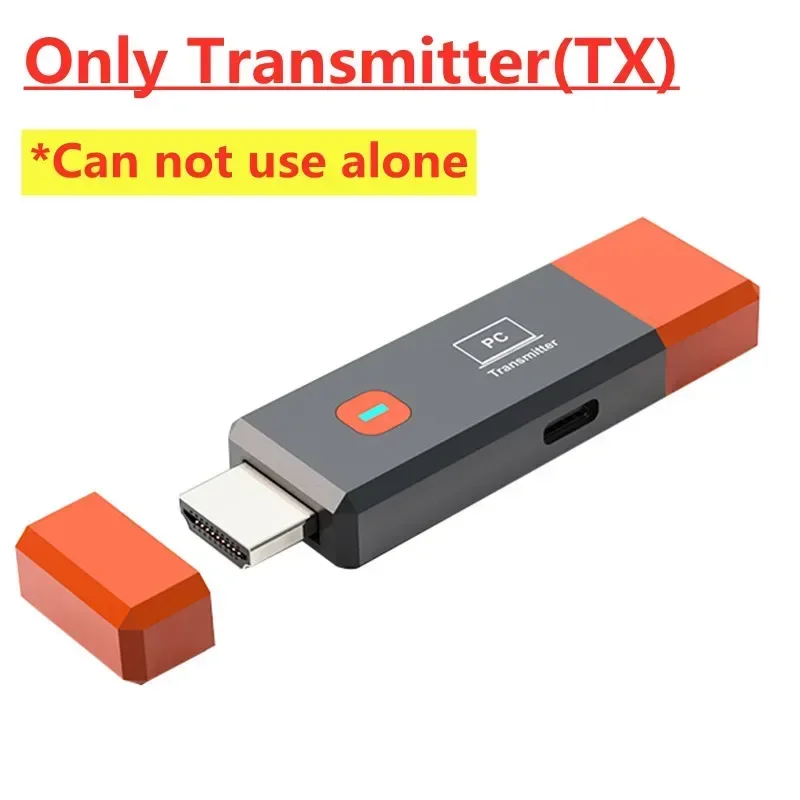 50M Wireless HDMI Video Transmitter Receiver Kits HDMI Extender Adapter TV Stick Dongle 1080P for Monitor Projector Laptops PC: WHITE