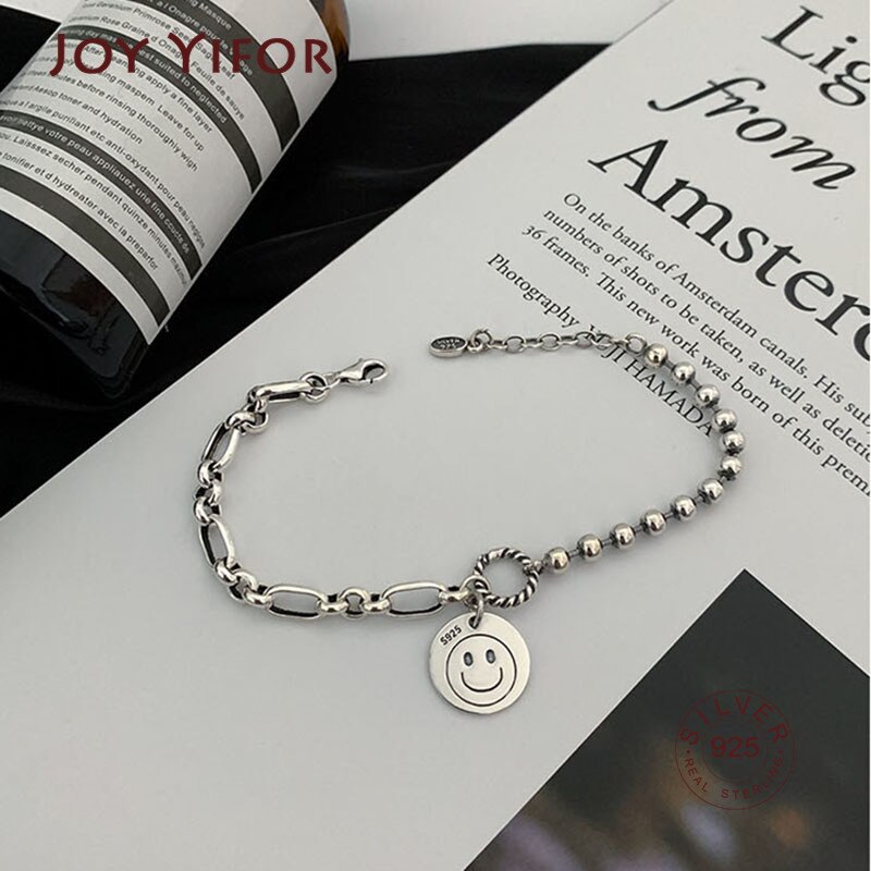 925 Sterling Zilveren Dikke Ketting Charm Armband Voor Vrouwen Vintage Handgemaakte Ronde Kaart Thai Zilveren Trendy Partij Sieraden