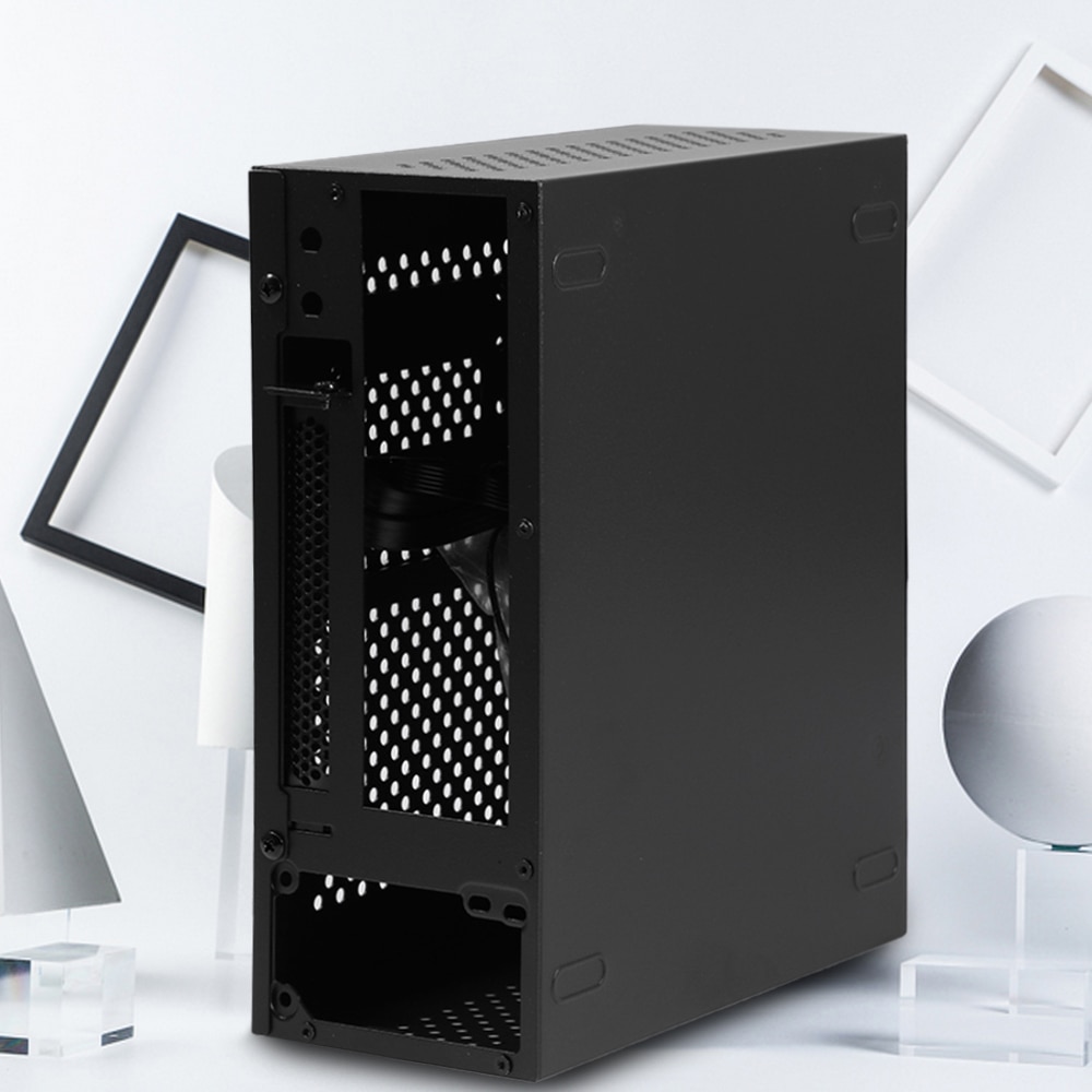 Funda de ordenador A09 HTPC para ordenador de escritorio, carcasa pequeña para placa base ITX, 1U/Flex, para juegos, para casa y oficina, USB3.0