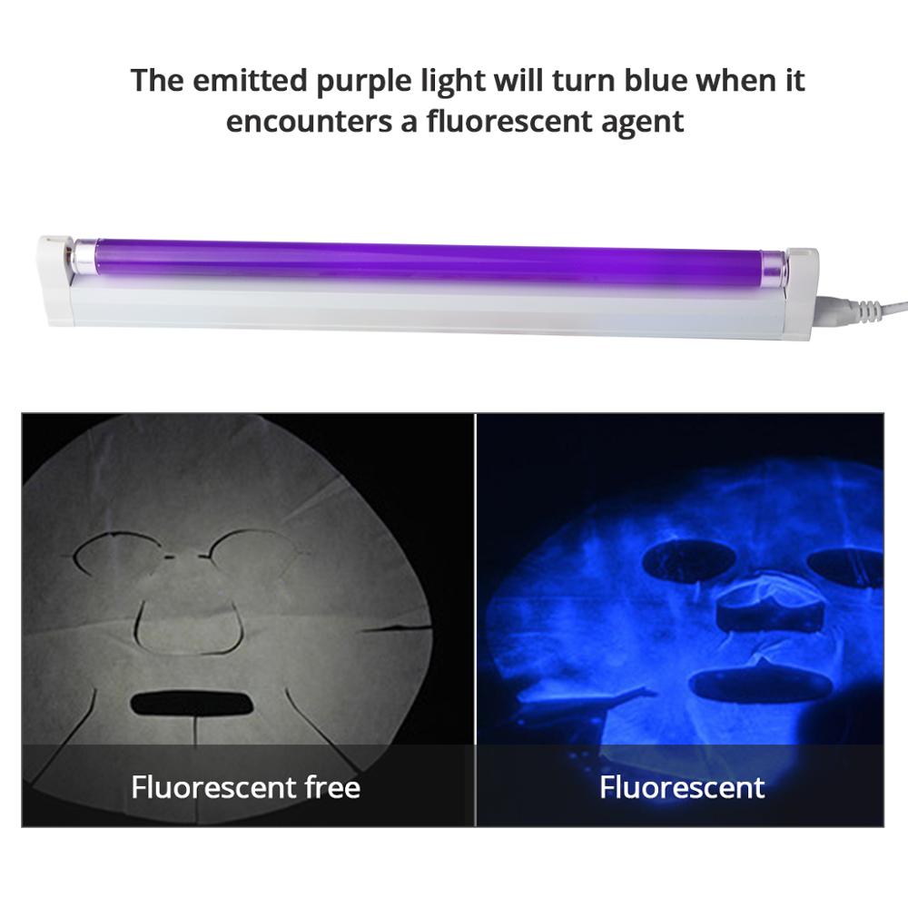 T5 6W 8W Fluorescent Tube Energy saving LED lighting Bulb EU US Black violet light BLB Quartz Ultraviolet lamp Detection lamp