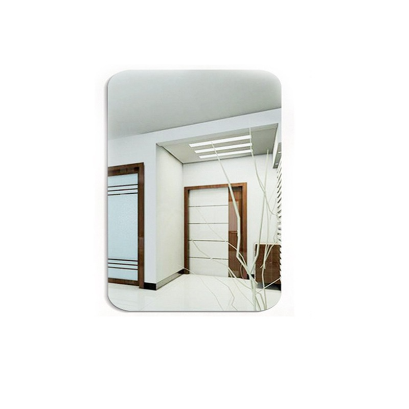 3D Self-Adhesive Mirror Wall Stickers Acrylic Removable Livingroom Oval Rectangle Reflective Glass Wallpaper Bath Home Decor: square-20x30cm