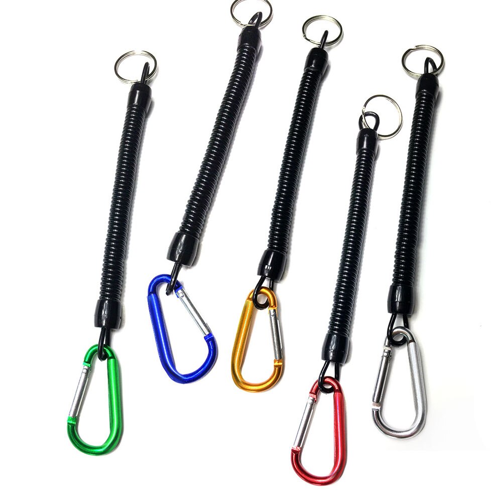 DONQL Fishing Lanyards Boating Ropes Retention String Fishing Rope Camping Carabiner Secure Lock Fishing Tackle boxes