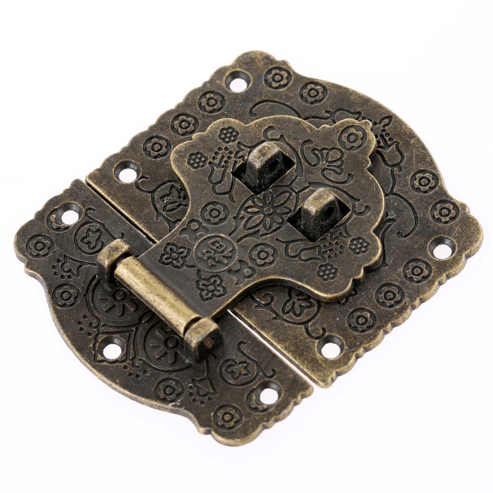 1x møbler smykker trækasse lås hasps skuffelåse antikke bronze kufferter hasp lås