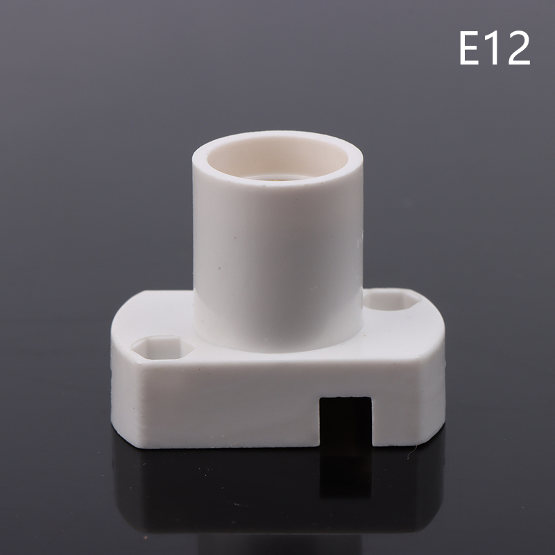 Branco Mini Screw Lamp Base, suporte da lâmpada, soquete da lâmpada, adaptador de fixação, acessórios da lâmpada, E12, E14, E17