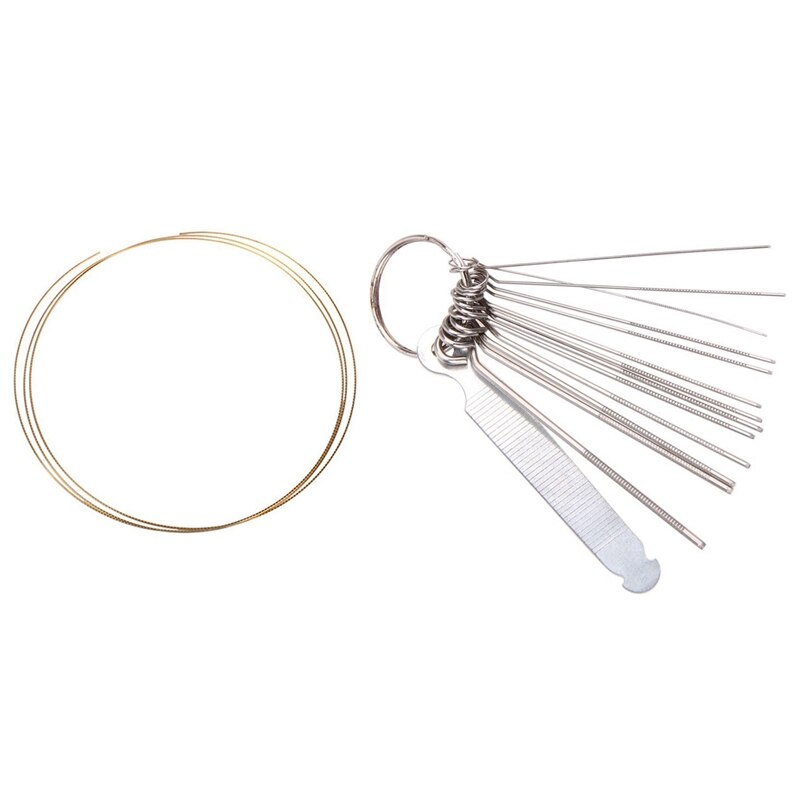 8Ft Golden Copper Fret Wire for Mandolin Banjo Cigar Box Guitar 1.5mm & Guitar Nut Slotting Bridge Pin Hole Slot File: Default Title