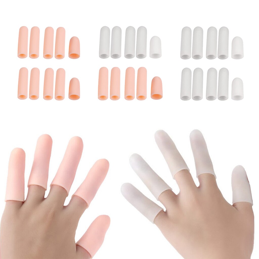 10 pièces élastique Gel orteil doigt capuchon couverture de protection attelle manches Tube ajustement pour les femmes hommes-peut être garni selon les besoins