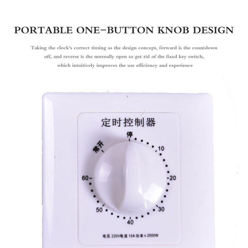 Mechanical Timer Swtich AC 15/30/120 Minutes Intelligent Timer Switch Controller Countdown High Power Timing Control Tools