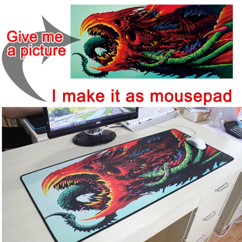 Mairuige Extra Large Speed Mouse Pad Old World Map Gaming Mousepad Anti-slip Natural Rubber Gaming Mouse Mat with Locking Edge