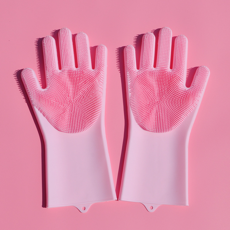 2 pièces multifonction Silicone gants de nettoyage magique Silicone vaisselle gants de lavage pour cuisine ménage Silicone gants de vaisselle
