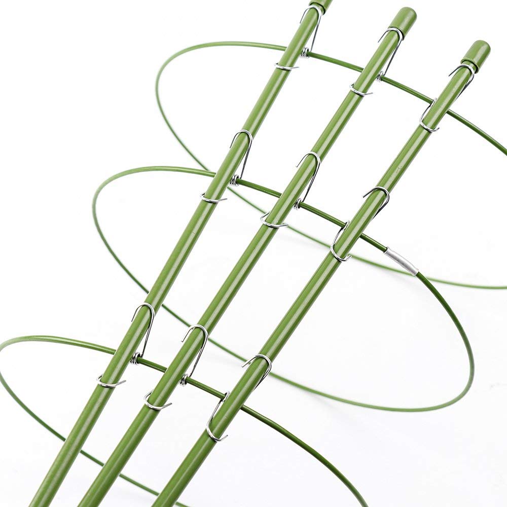 Klatreplanter støtte, hage espalier blomster tomatbur stativ sett  of 3 pakke