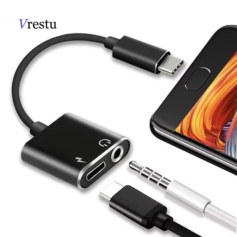 Nowy 2 w1 metalowy kabel USB C robić gniazda 3.5 typ C adapter robić Huawei P40 30 zawodowiec Xiaomi 10 ładowanie Typec 3.5mm AUX konwerter słuchawkowy