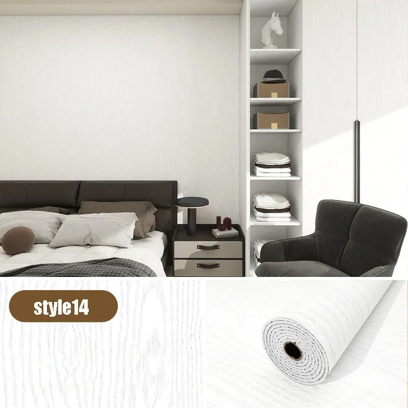 Papel tapiz autoadhesivo impermeable de PVC, rollos de pared para muebles, gabinetes, película decorativa de vinilo, pegatinas de grano de madera para decoración del hogar: 45cm * 5m / Rojo