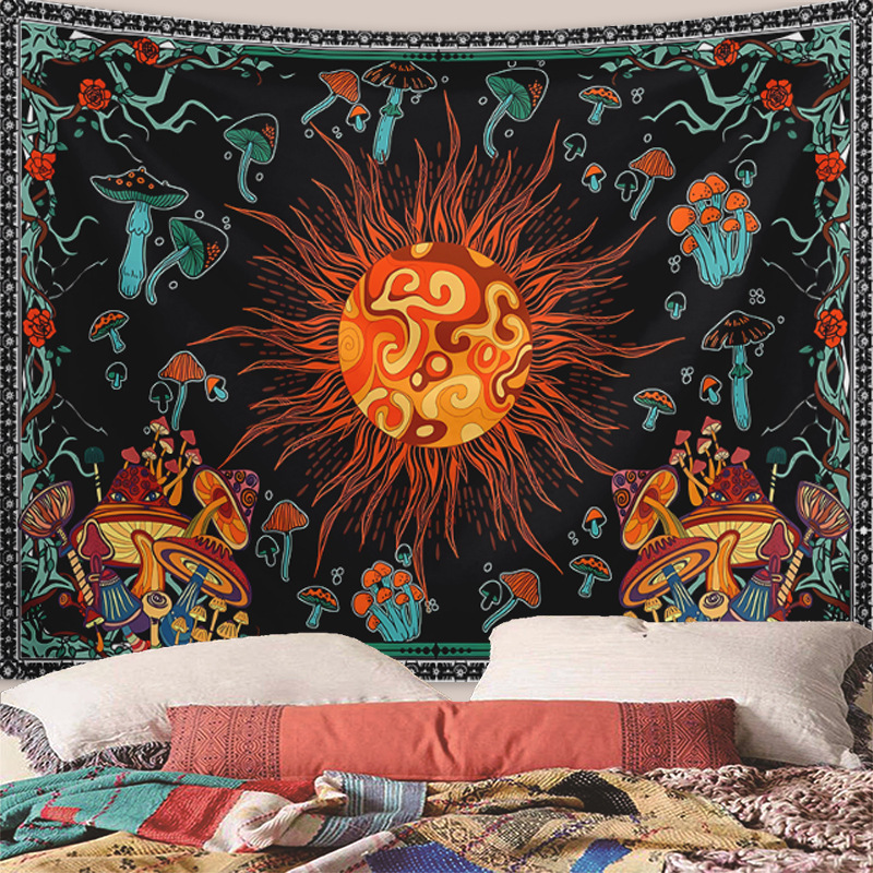 1pcS75 * 58cm sol Luna horóscopo adivinación tapiz impreso decoración del hogar tapiz decoración de pared