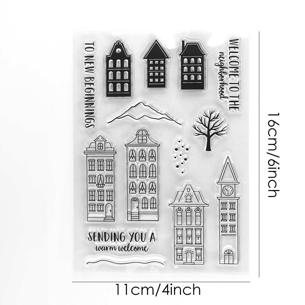 Een Warme Welkomststempel En Cutting Dies Wegwijzer Duidelijke Stempels Voor Diy Scrapbooking Decoratie Papier Ambachtelijke Albumkaarten Maken: WIT