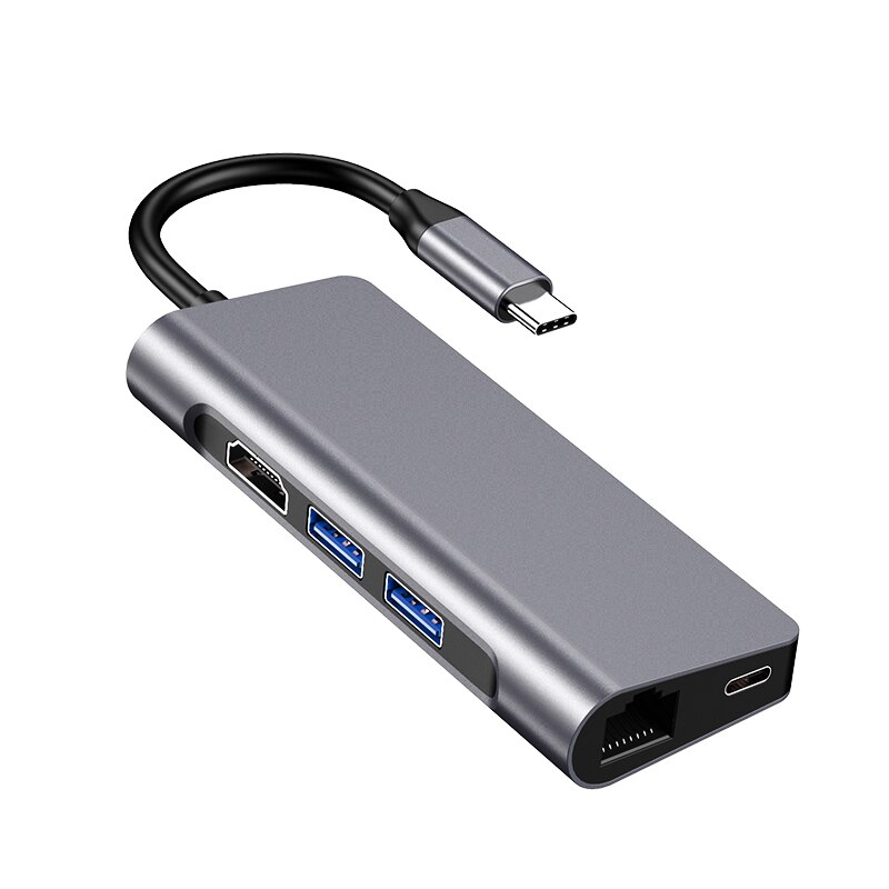 Hub usb c-tipo c para multi portas usb 3.0 tipo c adaptador de energia usb3.0 USB-C hub divisor dock para macbook pro ar usbc h: Default Title