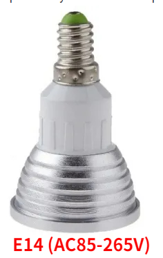 foco LED RGB 3W E27 E14 GU10 GU5.3 MR16 con Control remoto de 24 teclas bombillas de luz regulables de Color para decoración del hogar