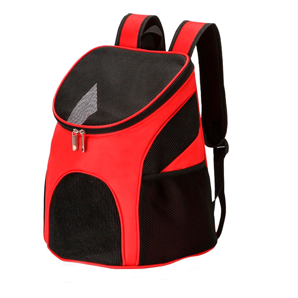 Foldable Pet Carrier Backpack Dog Cat Outdoor Travel Carrier Double Shoulder Bag Space Capsule Cat Backpacks For Bag Small: Red / L33xW30xH38CM