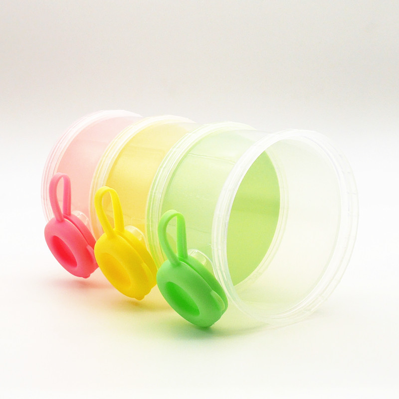 3 Layers Portable Baby Food Storag Box Multiple Openings Cereal Cartoon Infant Milk Powder Box Toddle Snack Container