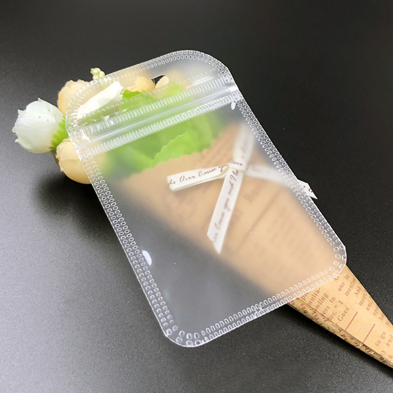 7x1 1cm ponownie zamykany OPP torby przezroczyste okienko zagęścić z tworzywa sztucznego samoklejący woreczek opakowanie z otworem do powieszenia DIY biżuteria do prezentowania, przechowywania biżuterii, zegarków: Frosted