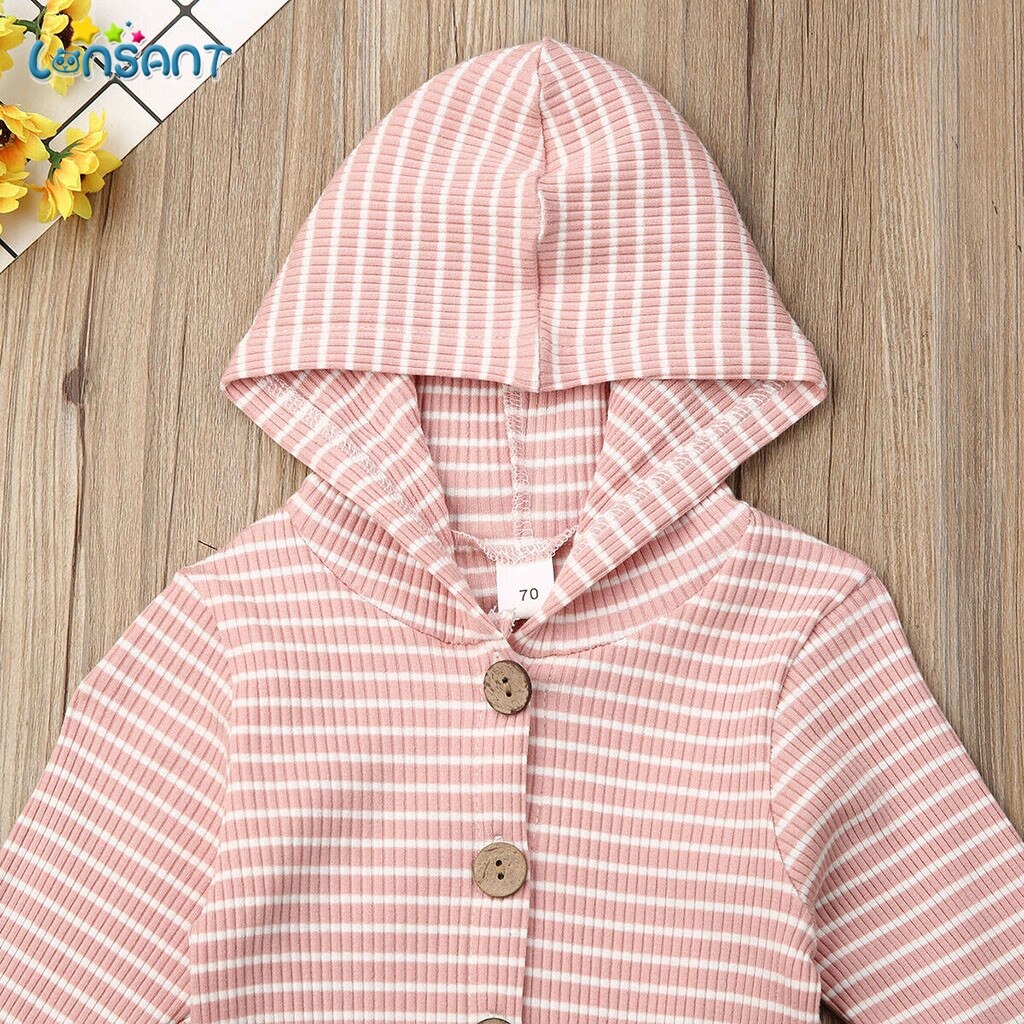 Lonsant 2019 novo babes roupas recém-nascidos de uma peça com capuz macacão manga comprida primavera bebê meninas meninos ternos do corpo macacão n30