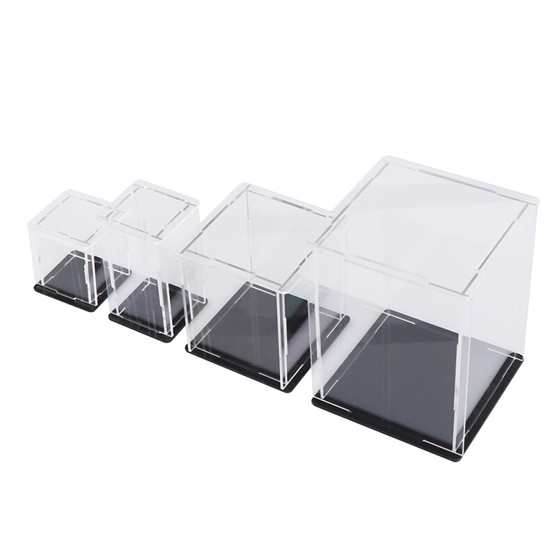 Vitrine acrílica auto-instalação caixa de cubo clara uv à prova de poeira para figuras de ação de basquete