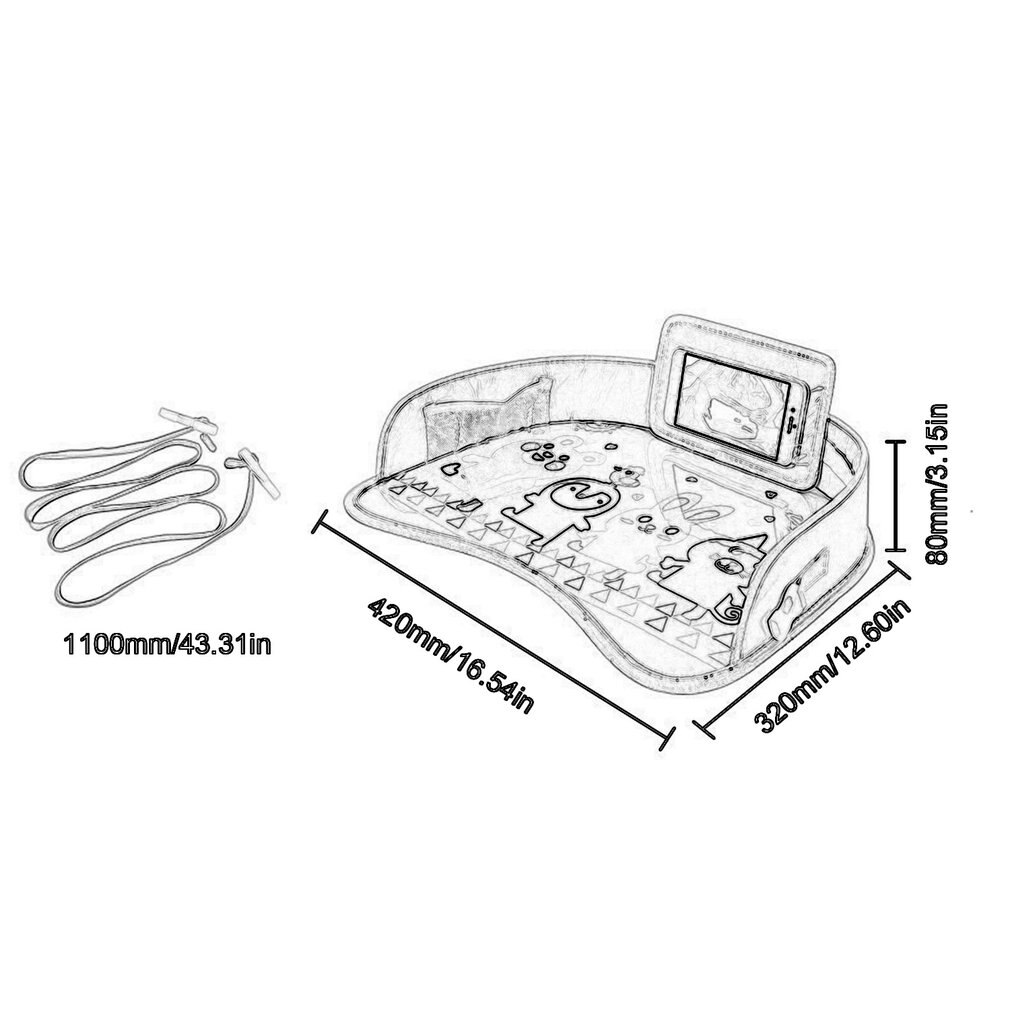 Auto Baby Veiligheid Seat Lade Kind Auto Opslag Kleine Tafel Waterdicht Pallet Multifunctionele Winkelwagen Plaat CD50 Q03