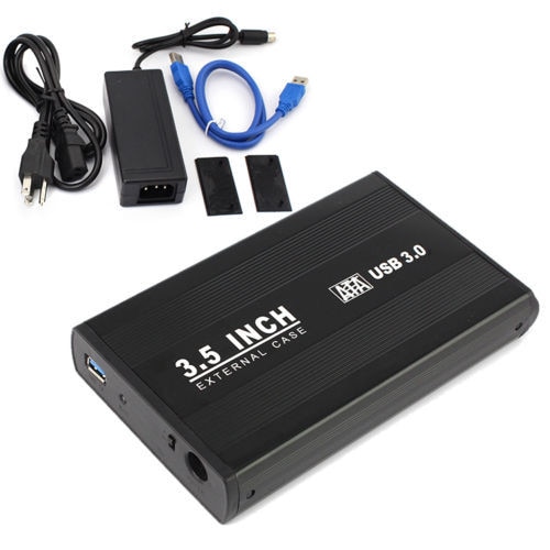 3.5 "USB 3.0 Externe Sata Harde Schijf Externe Behuizing Behuizing Zwart 1 SET