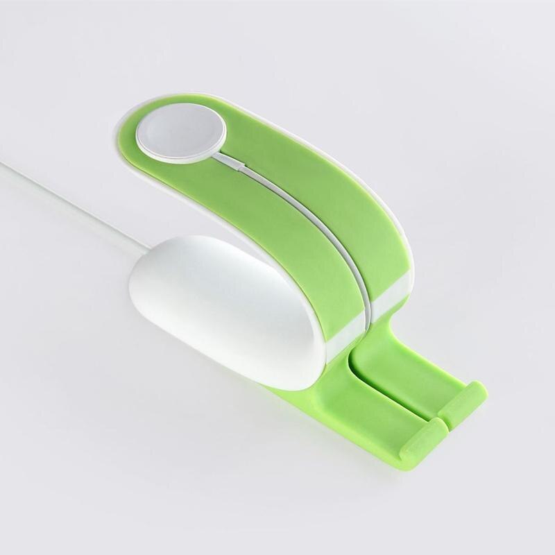 2 in 1 multi-ladestation mit dockingstation und ladegeräthalterung für apple watch, iphone, mobiltelefone und tablets: Grün