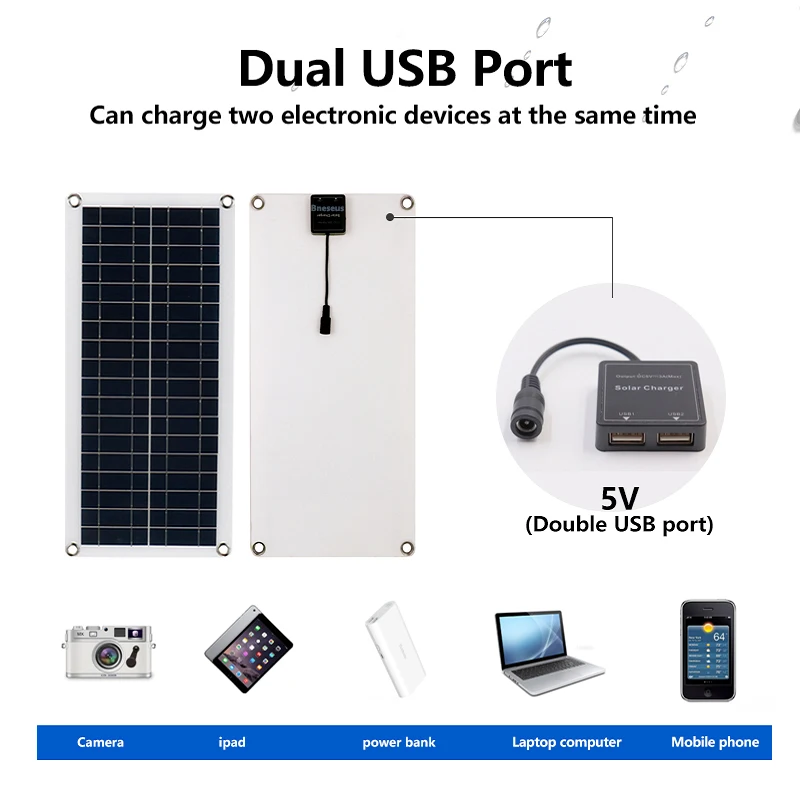 2000W Zonne-energiesysteem Zonnepaneel Kit 12V Zonnebatterij 10A-60A Controller Zonnepaneel Thuis Mobiele RV Auto caravan Thuis Campin