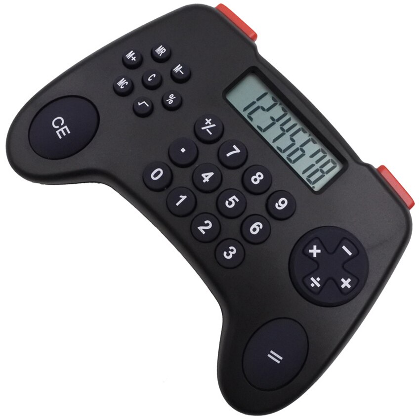 8 Digit Desk Game Handle Shape Calculator Financial Business Accounting Supplies Black Portable Calculator for Office School