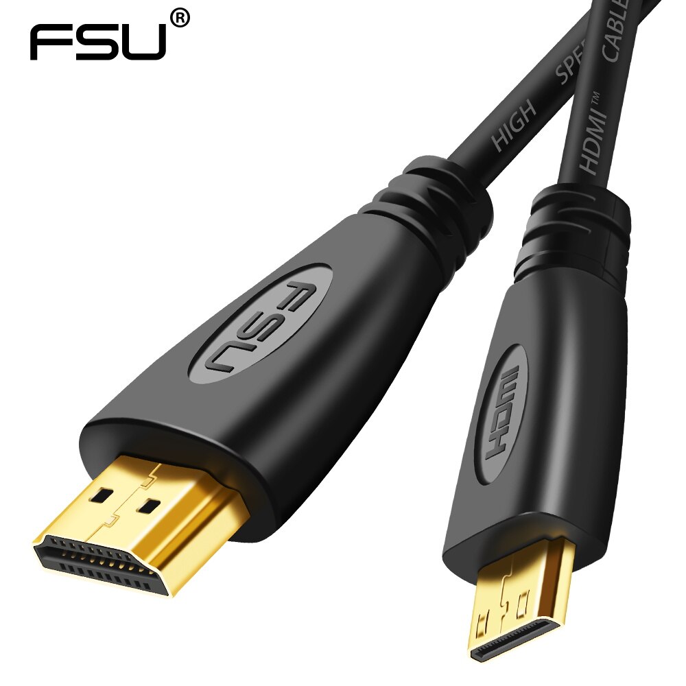 1080P 3D Mini HDMI to HDMI Cable connector Gold plated plug Speed Cables for camera monitor projector notebook 3M 5MHDMI Adapter