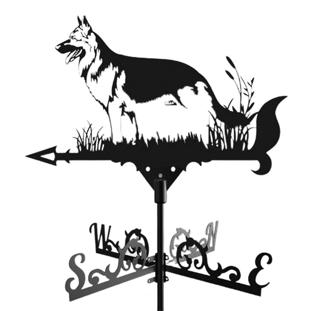 Weather Vane with Roof Mount Architectural Style Stainless Steel Ship Plane Animal Pattern Outdoor Weathervane Garden Supplies: 4