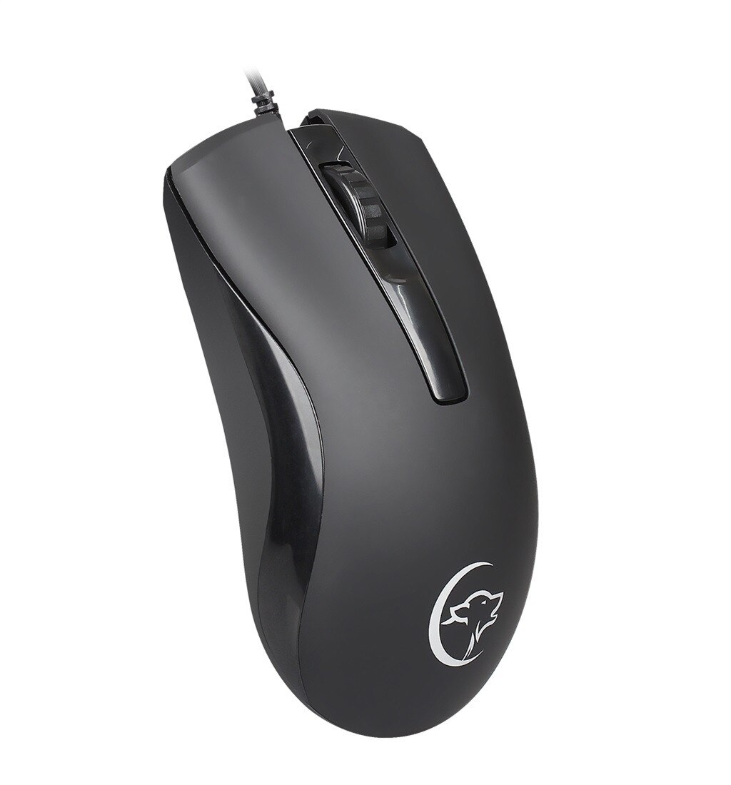 Low Noise Wired 2400DPI Optical USB Ergonomic Mouse Portable Ergonomic